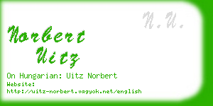 norbert uitz business card